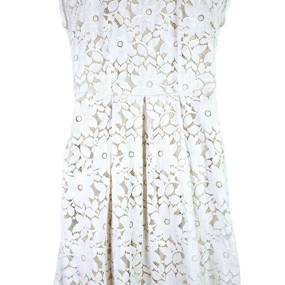 Lulu's Sweetest Love Story Full Lace Overlay Bodice, High Neckline w/ Cap Sleeve - Picture 5 of 12